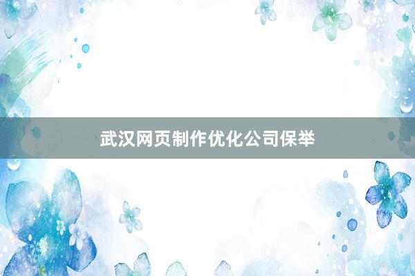 武汉网页制作优化公司保举