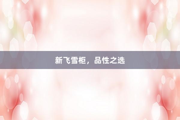 新飞雪柜，品性之选