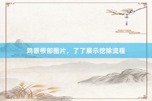 鸡眼根部图片，了了展示挖除流程