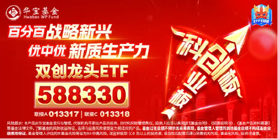 沸腾！创业板指+科创50携手涨超3%，台积电Q3业绩远超预期，双创龙头ETF（588330）垂直拉升3%